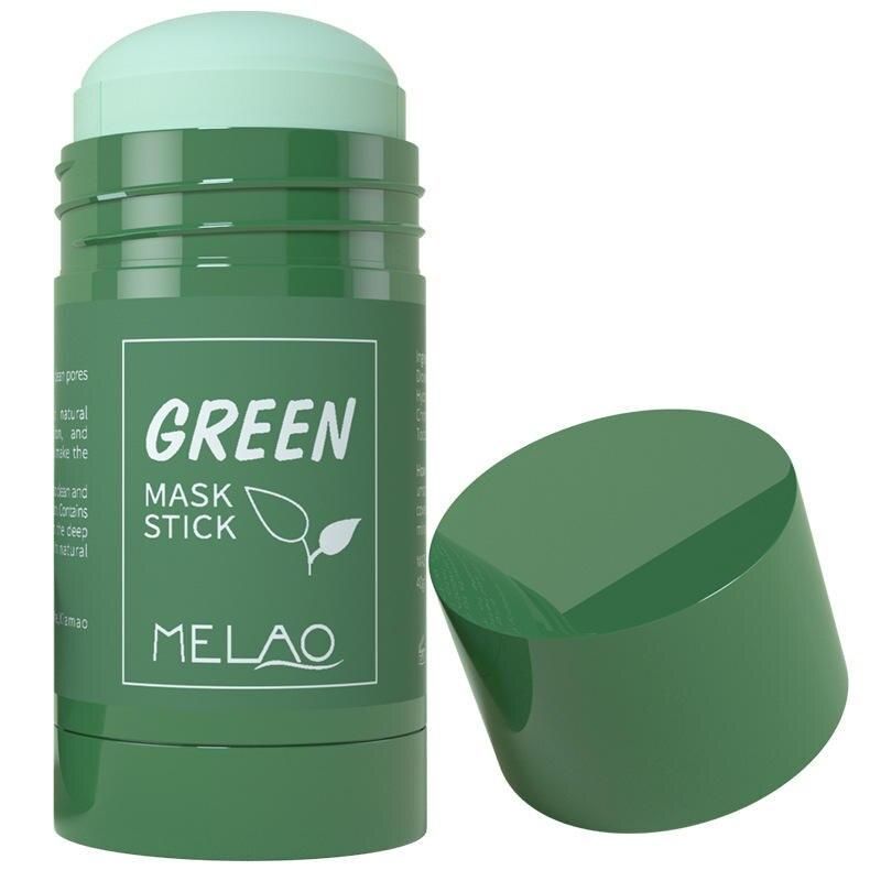 Organic Green Tea Mud Mask Stick - 40g Hydrating and Acne-Fighting Clay Mask for Women