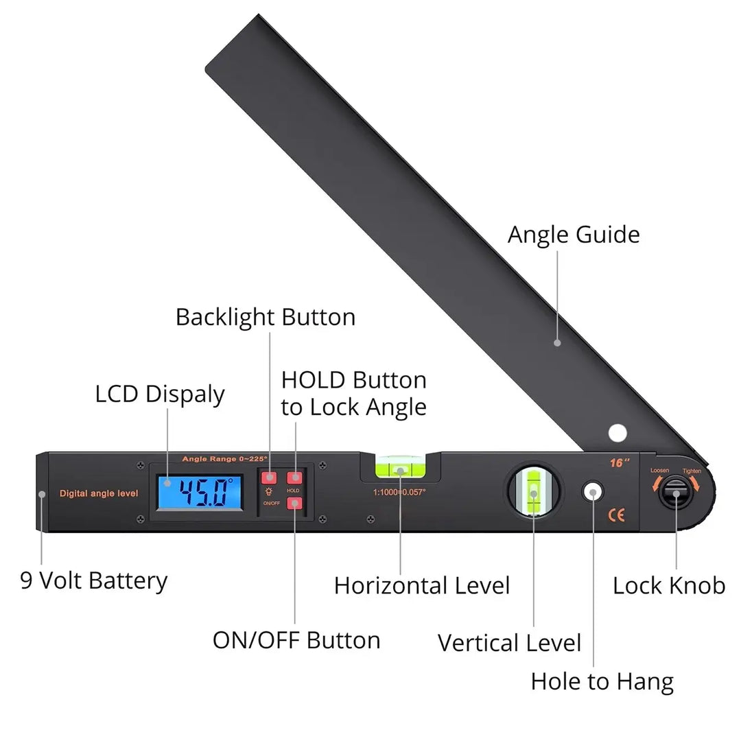 LCD Digital Protractor Spirit Level