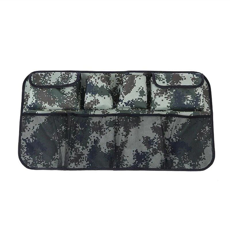 Waterproof Oxford Car Seat Organizer – Camouflage Grey Backseat Storage Bag