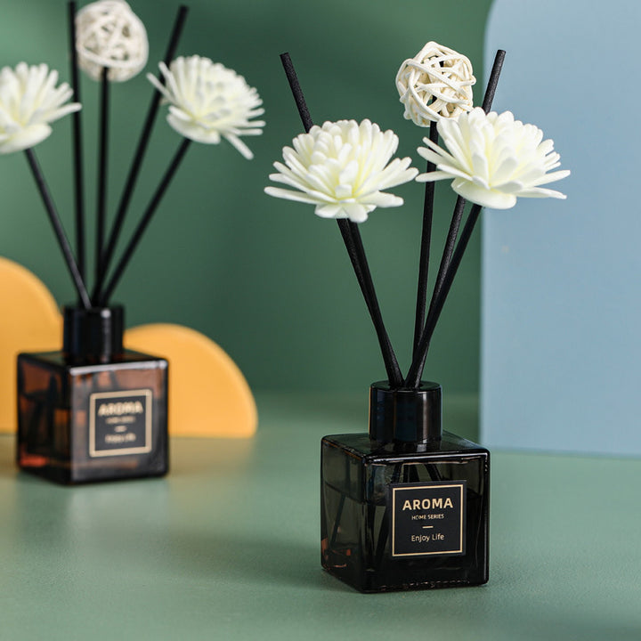 Luxurious Jasmine Reed Diffuser Set with Plastic Flower