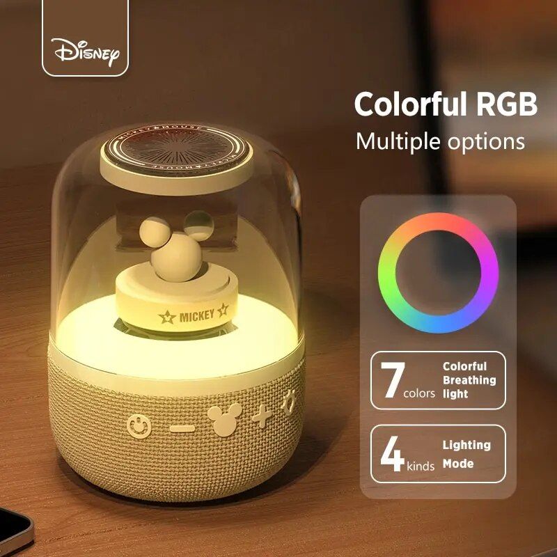 Portable Bluetooth 5.1 Hi-Res Sound Speaker with Colorful Light Modes