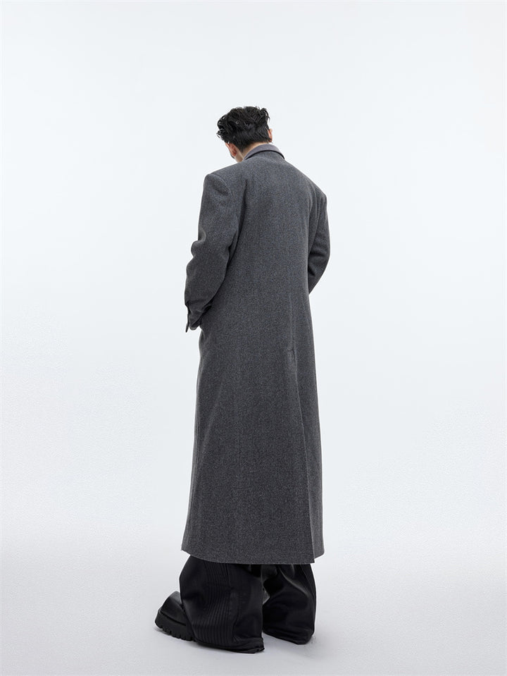 Men's Coat Design Feel Long Over The Knee Coat