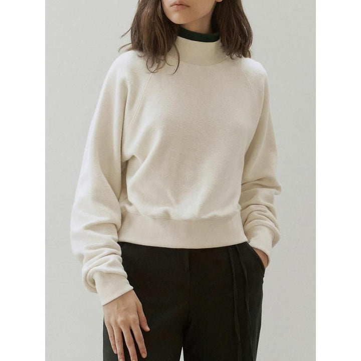 Chic Turtleneck Cotton Hoodie for Women