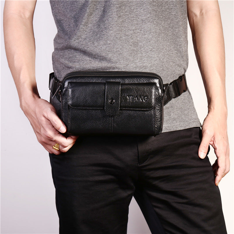 Fashion Top Layer Cowhide Messenger Bag Multifunctional