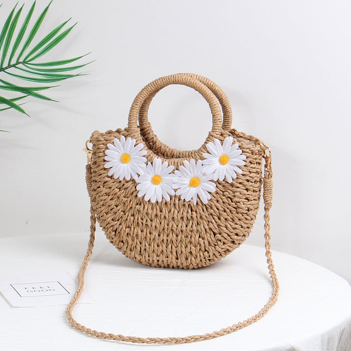 2023 Little Daisy Handwoven Beach Bag