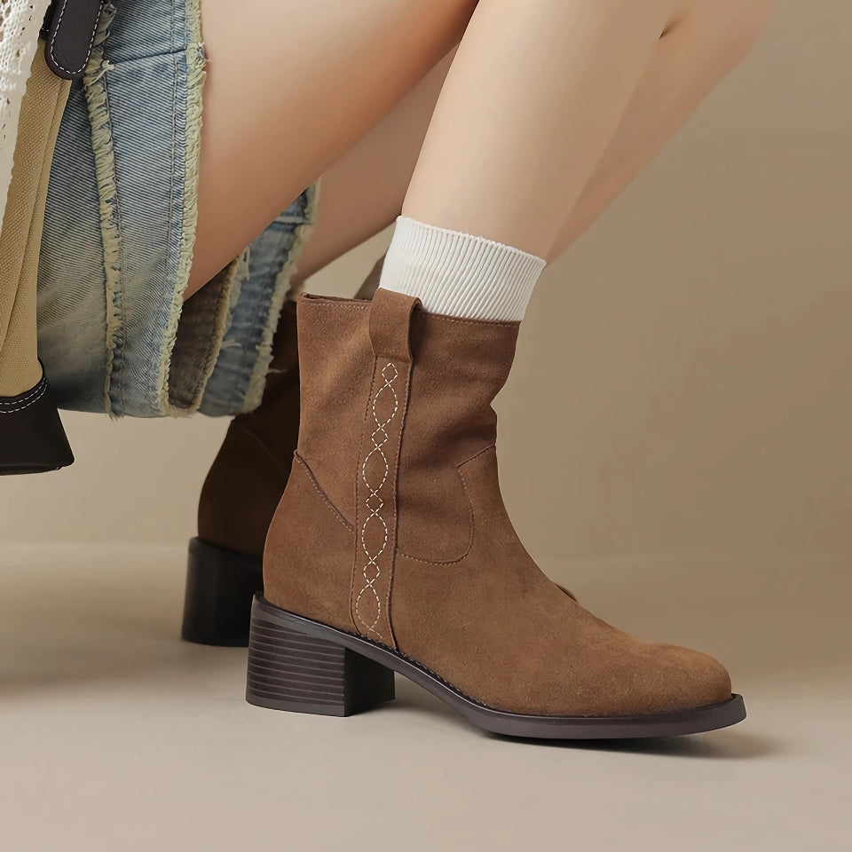 Stylish Autumn Suede Ankle Boots for Women