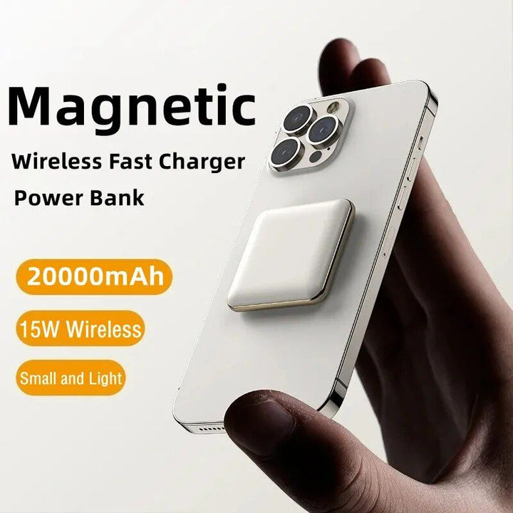Ultra-Compact 20000mAh Wireless Power Bank with PD Fast Charge & LED Display