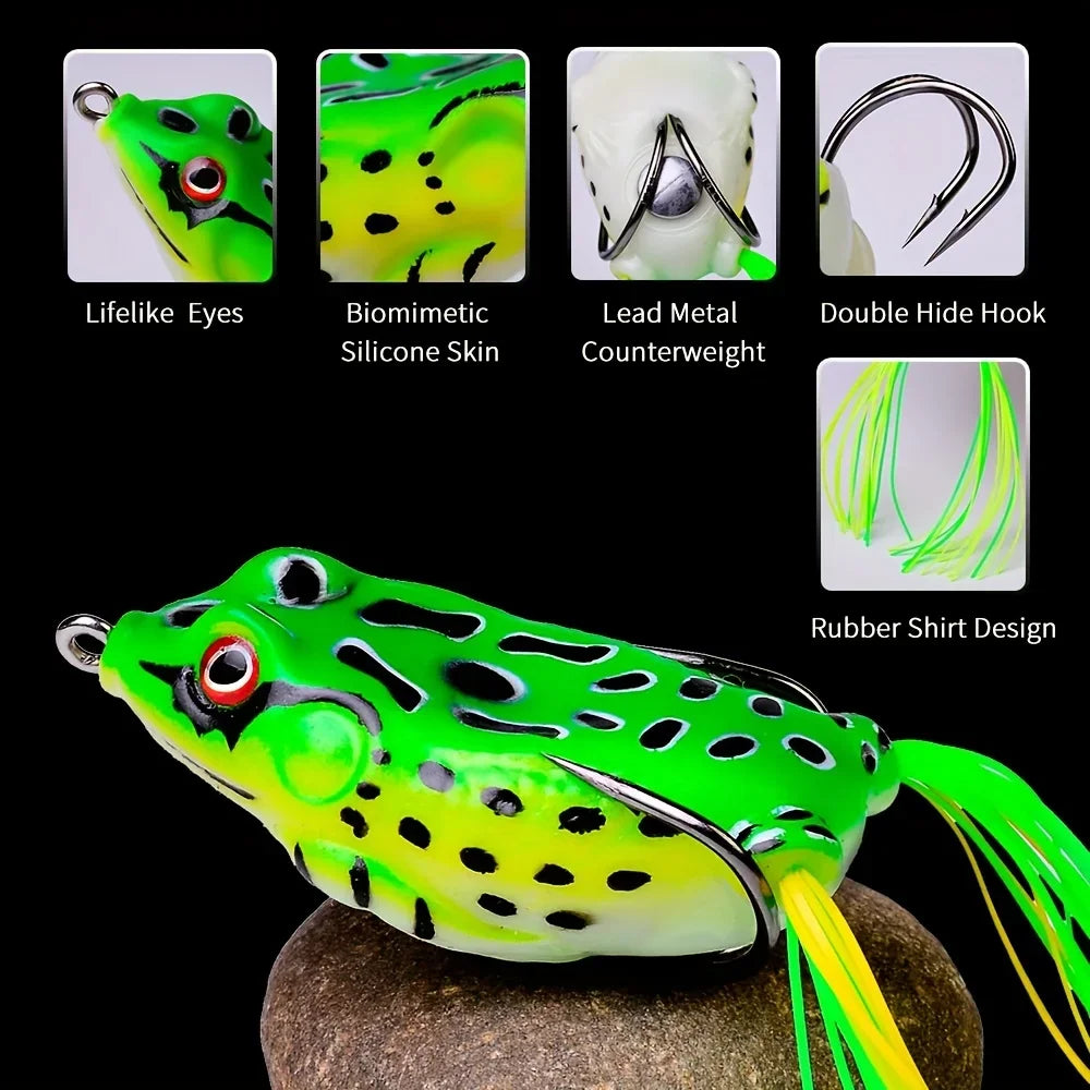 Topwater Frog Soft Lure Set