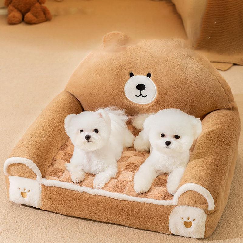 Cozy Winter Warm Pet Bed Sofa for Small Dogs & Cats