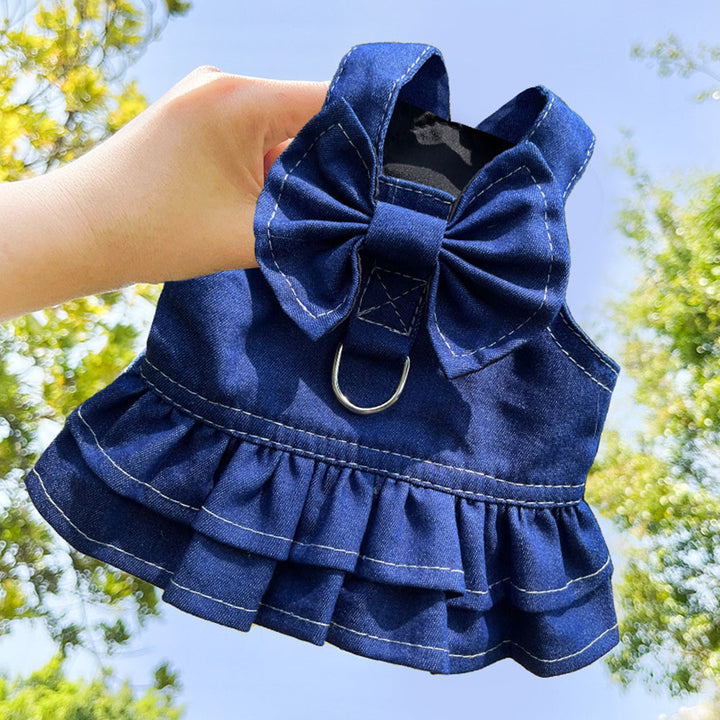 Chic Denim Dog Vest Harness