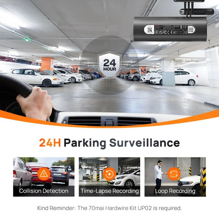 Smart Voice-Controlled Dash Cam with 1080P HDR Night Vision & 24H Parking Surveillance