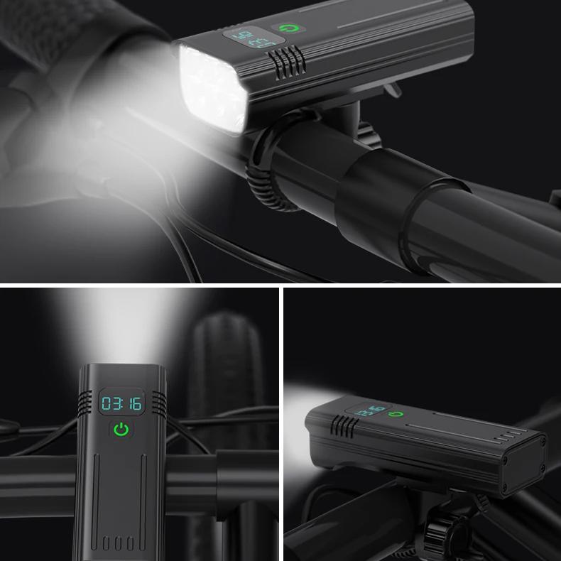 Ultra-Bright 10000mAh USB-C Rechargeable Bike Light Set