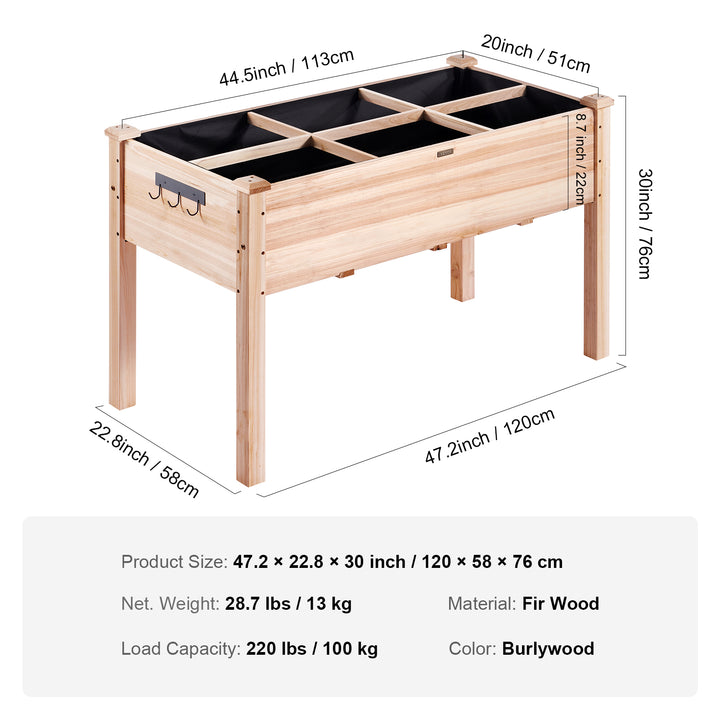 Elevated Wooden Garden Bed Planter Kit