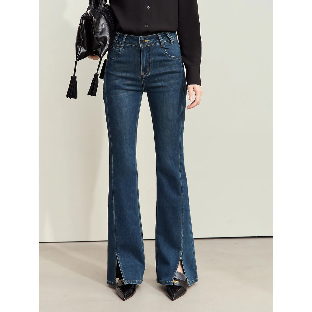 Minimalist Retro Slim Fit Denim Jeans for Women - Autumn Collection