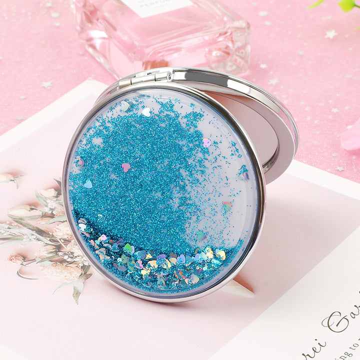 Flowing Sands Double-Sided Pocket Makeup Mirror