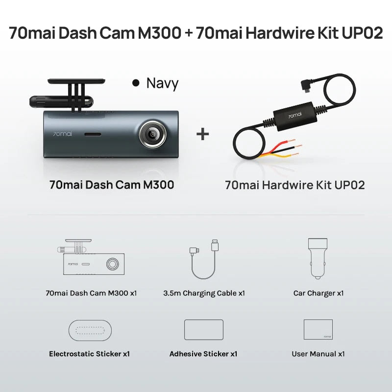 High-Resolution Night Vision Dash Cam with 1296P & 24H Parking Monitor