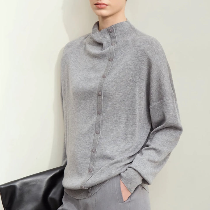 Autumn Asymmetrical Loose Drop Sleeve Sweater