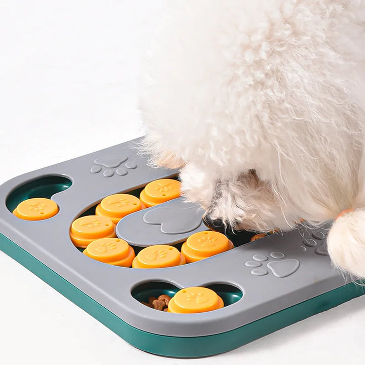 Interactive Dog Puzzle Feeder & Slow Eating Bowl for IQ Training