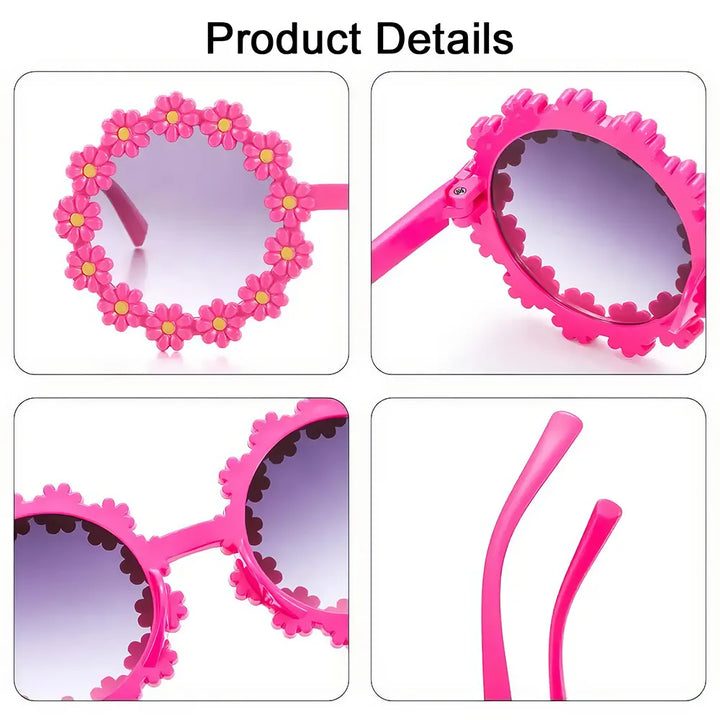 Kids Round Daisy Flower Sunglasses