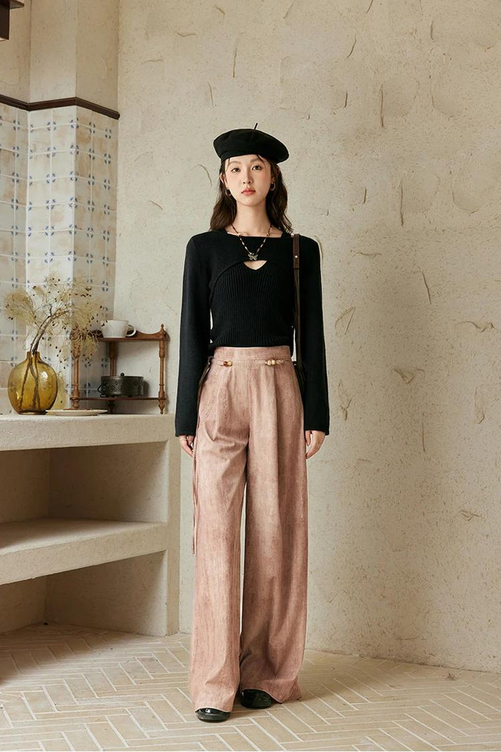 High-Waisted Loose Wide Leg Pants for Women