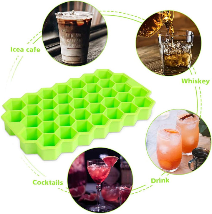 37-Cavity Honeycomb Silicone Ice Cube Tray