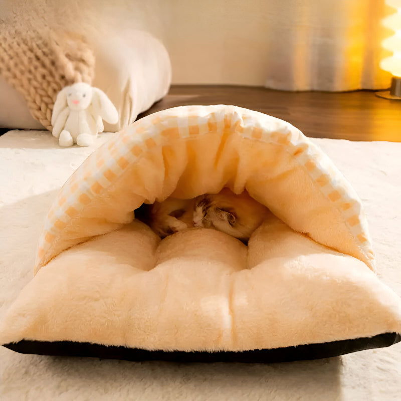 Cozy Plush Cat and Dog Bed