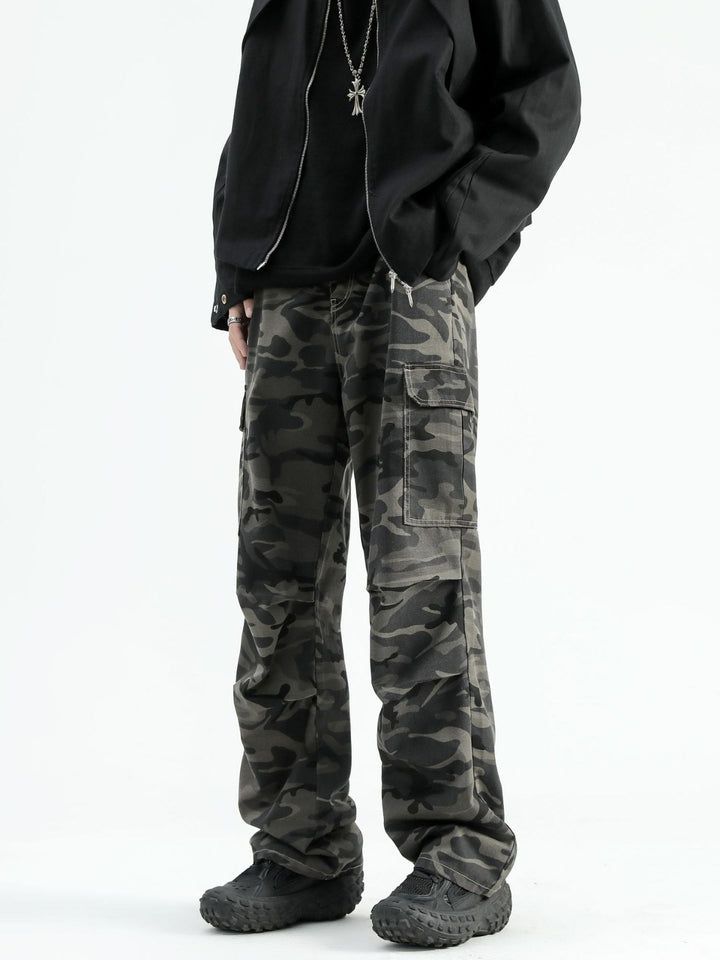 Fashion Brand Design Sense Paratrooper Denim Trousers