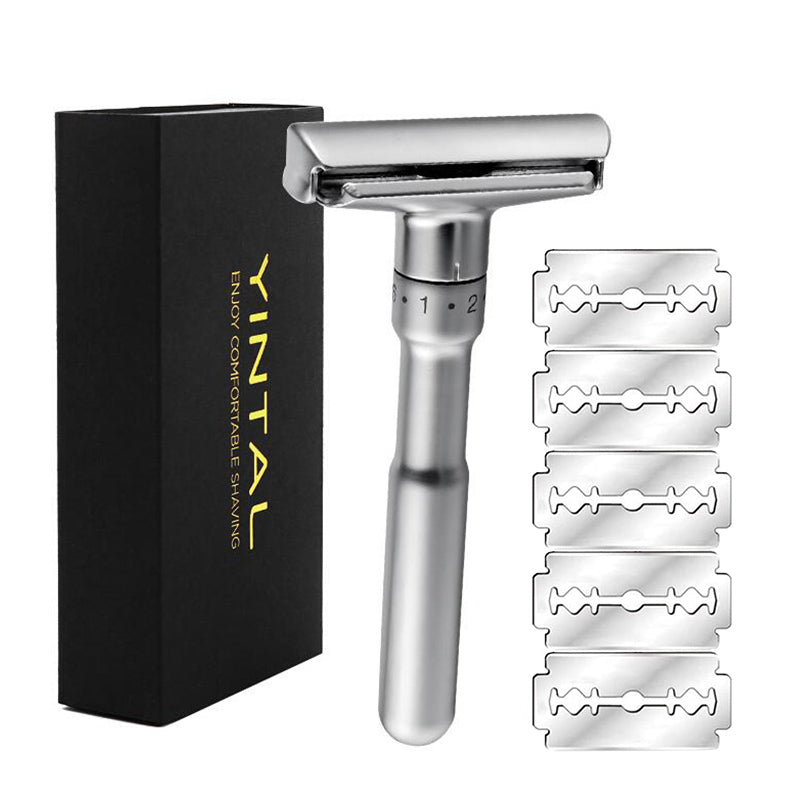 Adjustable Zinc Alloy Safety Razor for Men