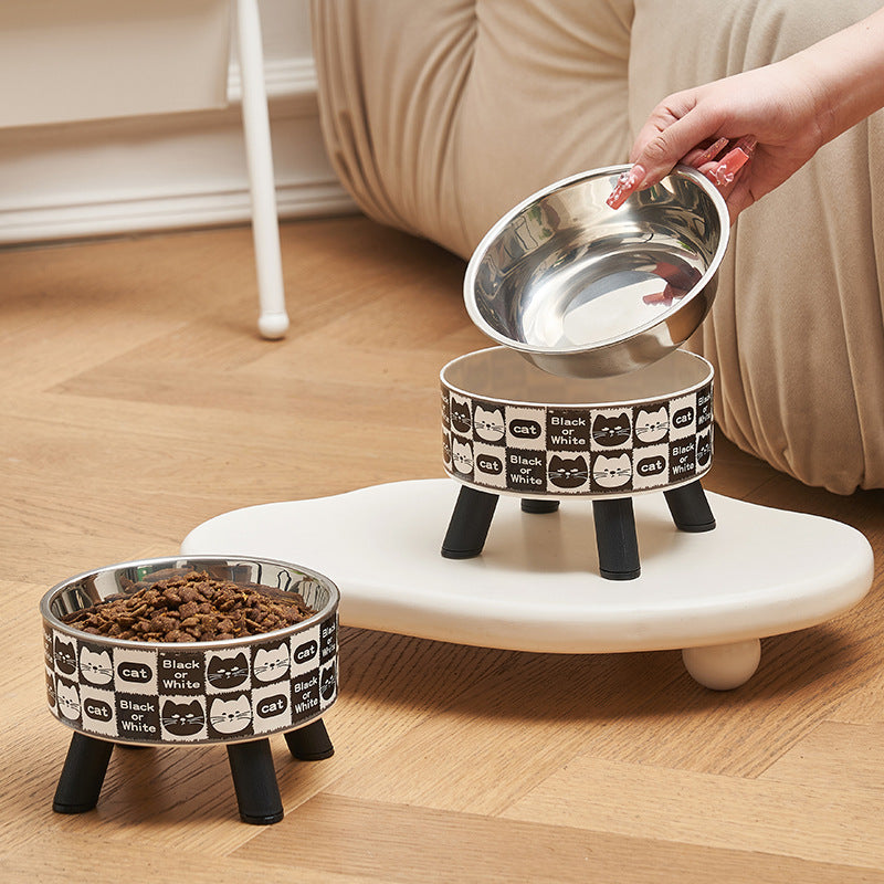 Stainless Steel Anti-Slip Cat & Dog Feeding Bowl