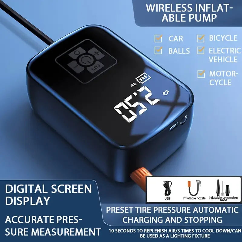 Wireless Car Air Compressor with Digital Display