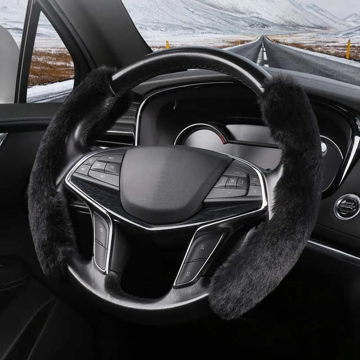 Plush Winter Steering Wheel Cover