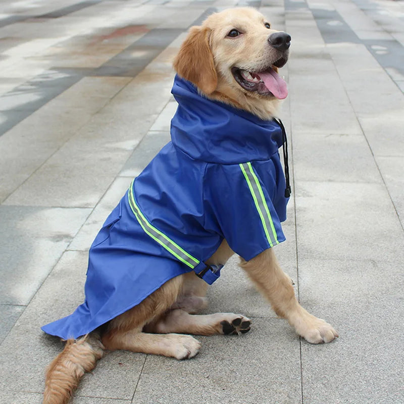 Waterproof Hooded Raincoat for Small and Large Dogs