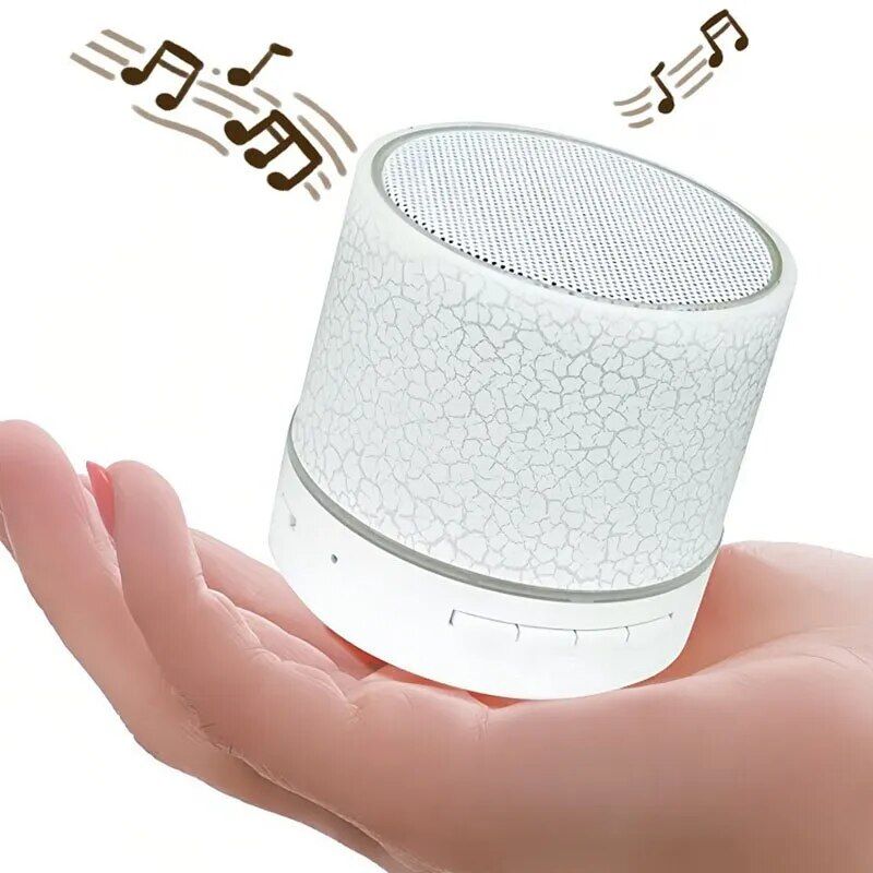 Compact Dazzling LED Bluetooth 4.1 Speaker: Wireless, HD Sound, Built-in Mic, and Portable