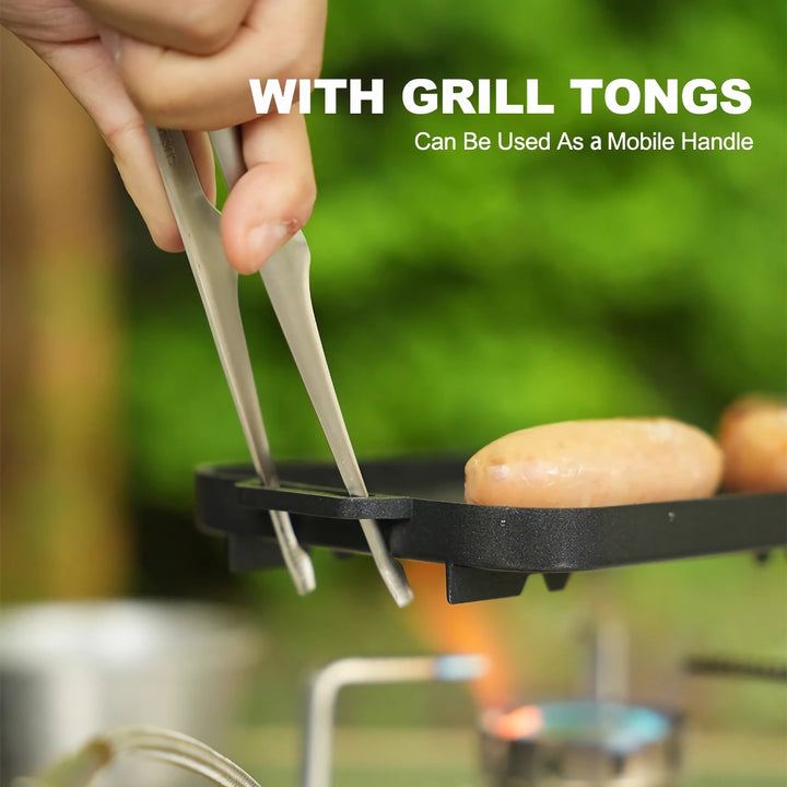 Mini Heat-Resistant Non-Stick Grill Plate Set for Outdoor Cooking