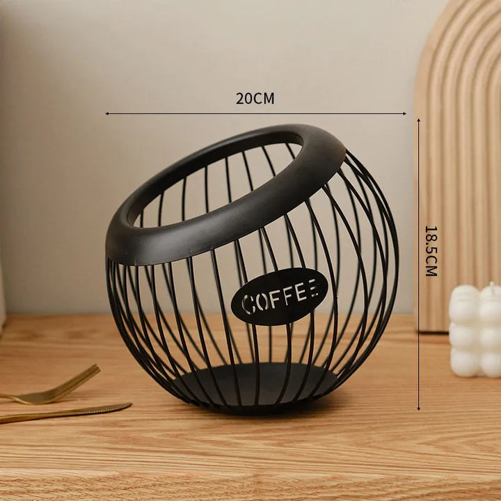 Elegant Metal Snack Storage Basket