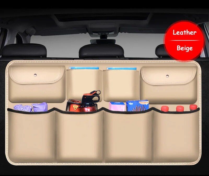 Luxury PU Leather Car Trunk Organizer