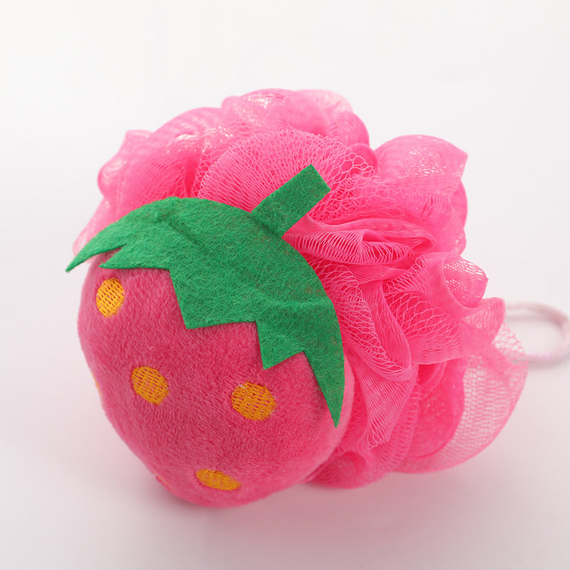 Cartoon Fruit Shower Bath Ball Exfoliating Sponge