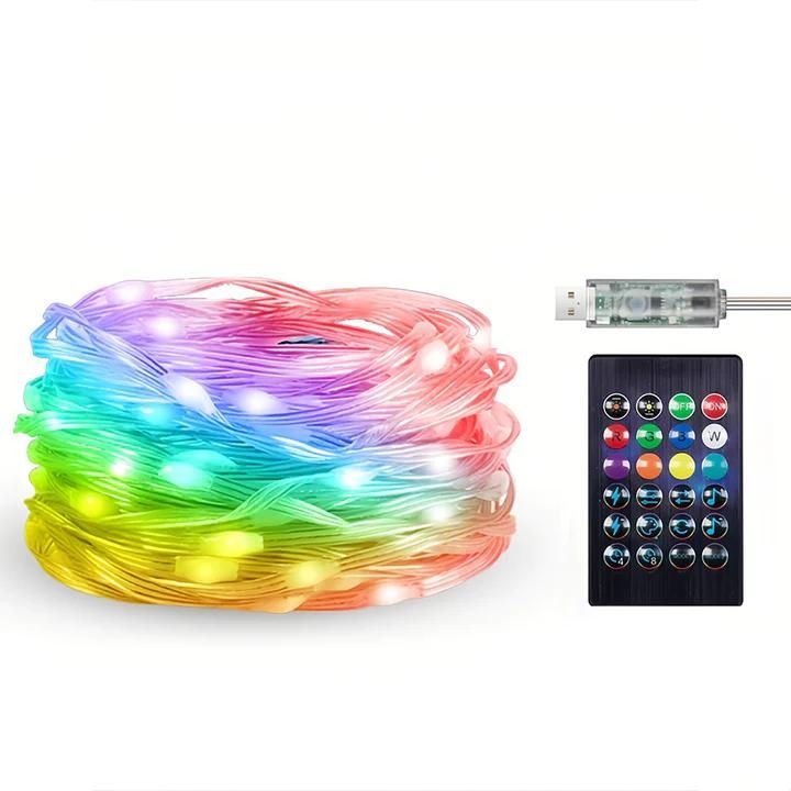 Smart LED Fairy String Lights - USB, Waterproof, Multi-Mode