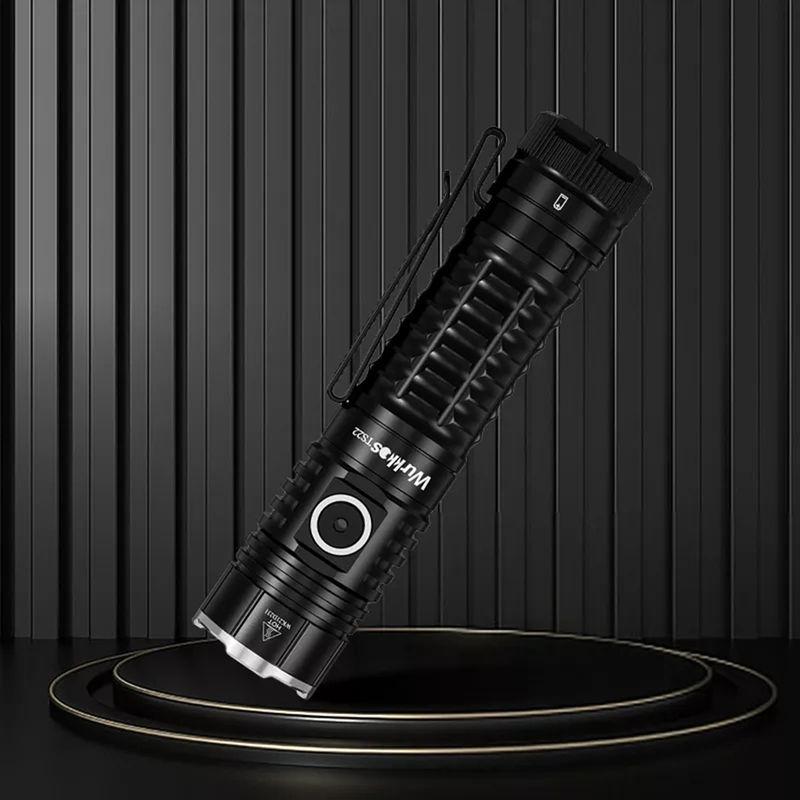 Rechargeable 21700 LED Flashlight, Powerful 4500LM, IP68, Magnetic Tail, Reverse Charging