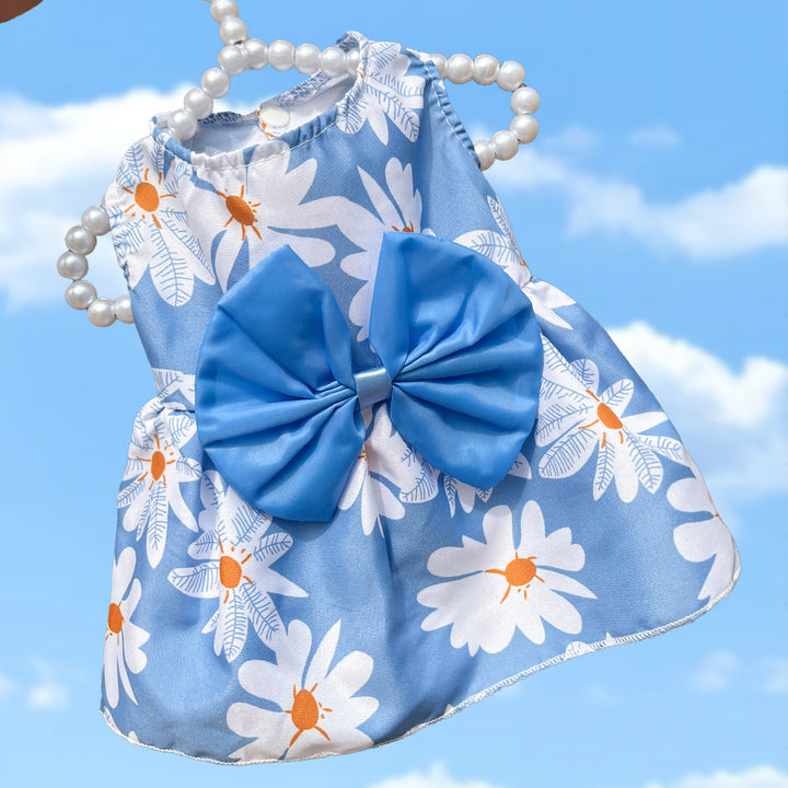 Spring Summer Bowknot Dog Dress