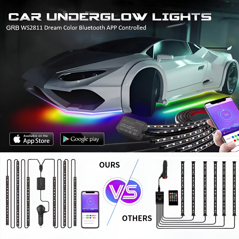 Car Underglow Lights Waterproof 6 PCS Kit