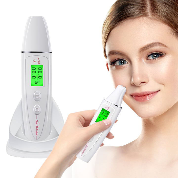 LCD Digital Skin Moisture and Oil Analyzer - Advanced Skin Tester for Face and Body