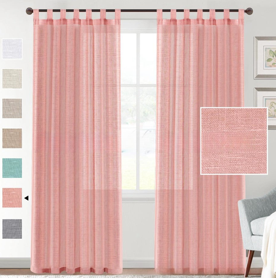 Linen Yarn Curtain Transparent Window Screen