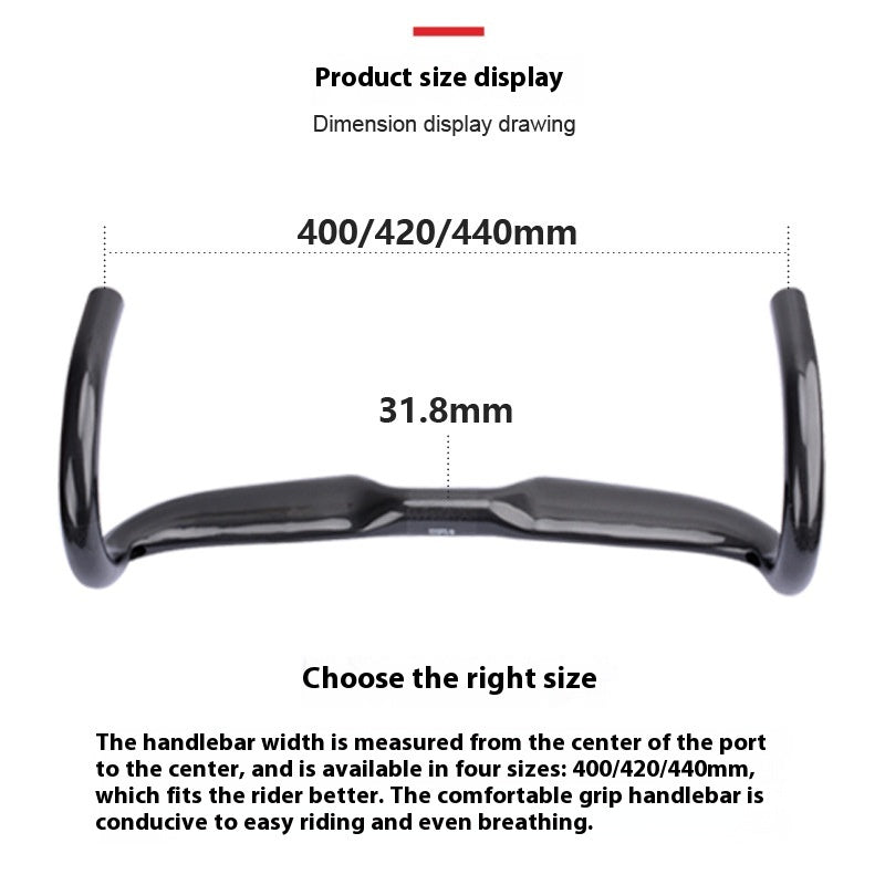 Non-standard Road Bicycle Carbon Fiber Drop Bar Ultra-light Handle Accessories