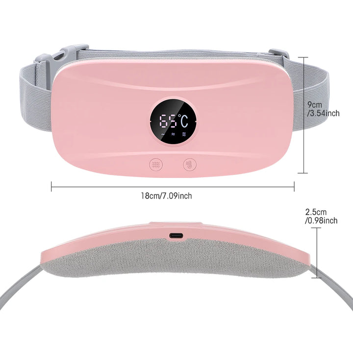 Heating and Vibrating Menstrual Relief Belt - Multi-Functional Uterine Warming and Massage Belt