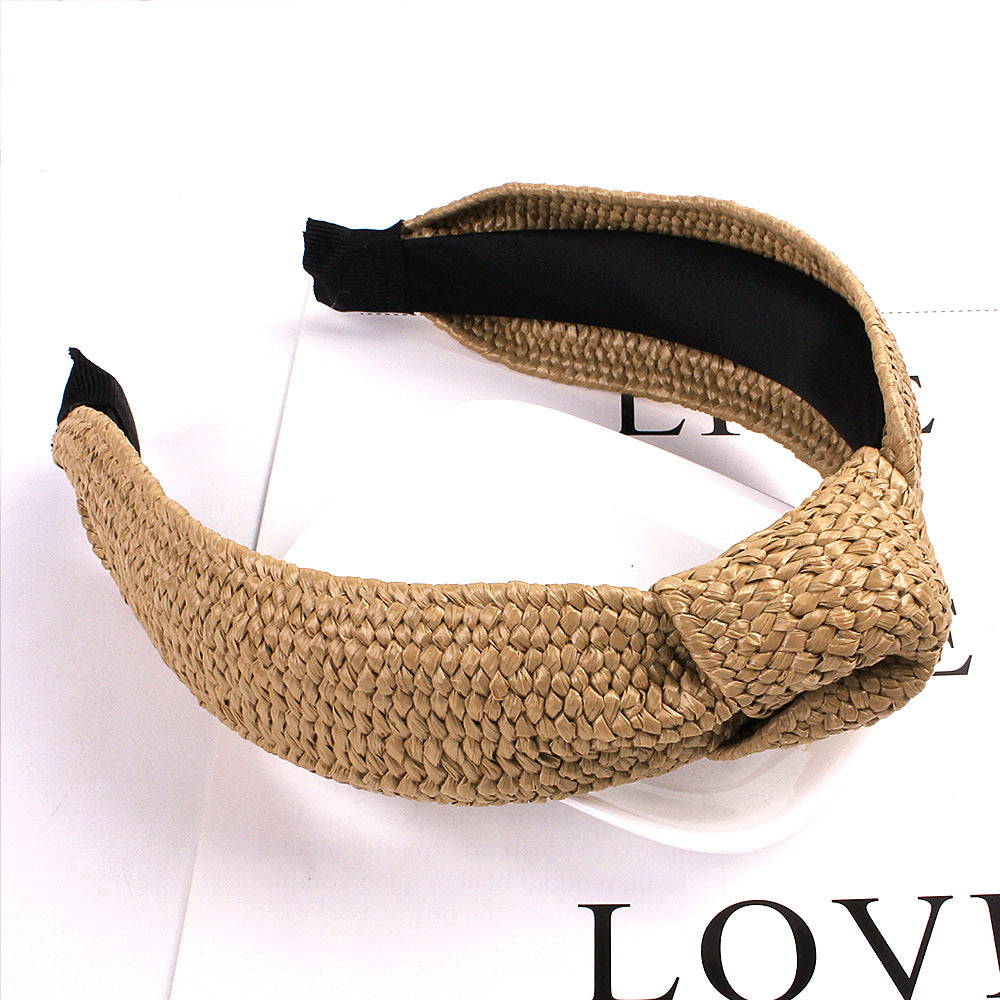 Fashionable Solid Color Knotted Headbands for Women