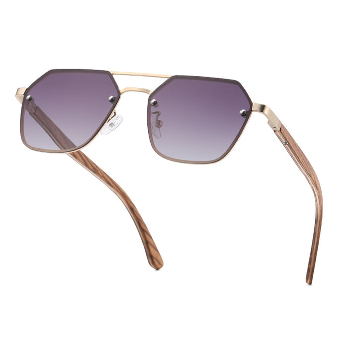 Polarized Wood Frame Sunglasses