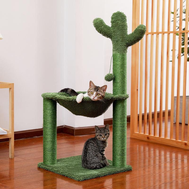 Cactus Cat Scratching Post with Hammock