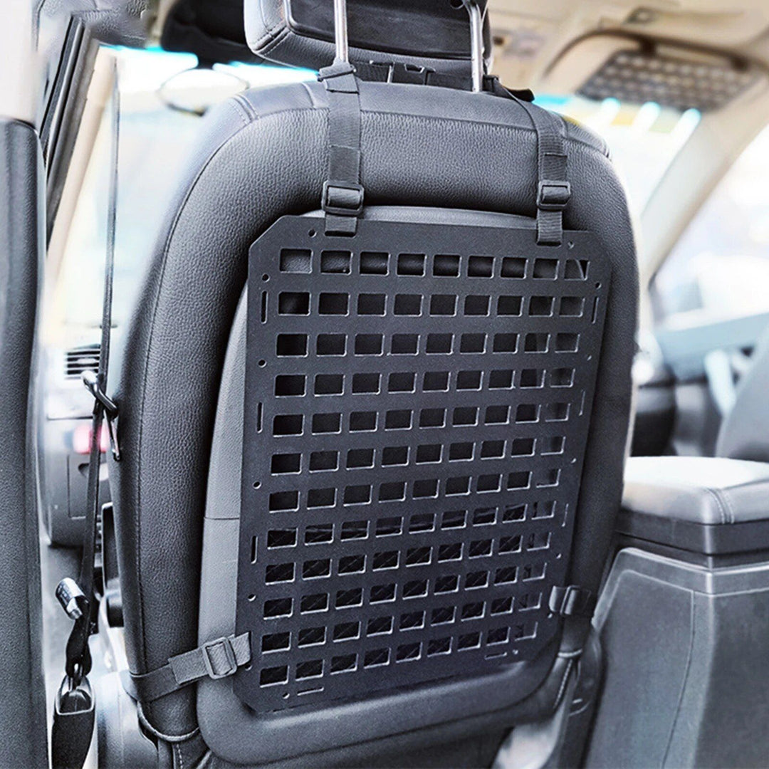 Compact Tactical MOLLE Vehicle Panel - Seat Back Gear Organizer for Car and Truck