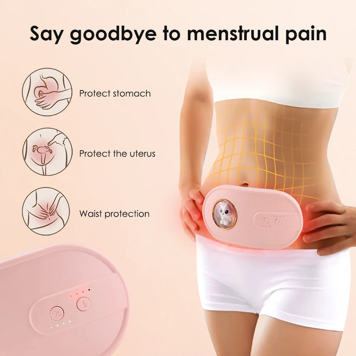 Portable Menstrual Heating Pad with Massage - Period Pain Relief & Warm Compress